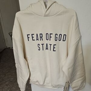Shell Cream Essentials Fear of God Hoodie fW24